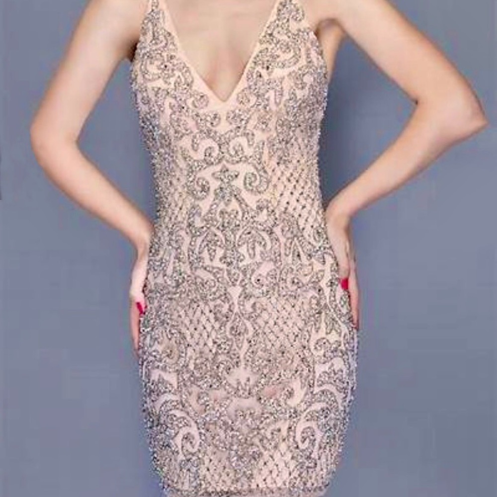 00 Blush Primavera Couture, a nice dress, was worn as a homecoming dress. Shines